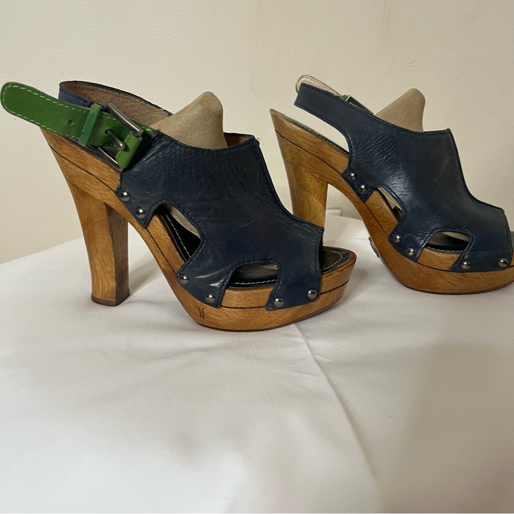 Stylish Black and Green Women's Heels